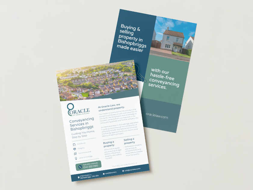 Oracle Law brand and print work by Pink Pine Media